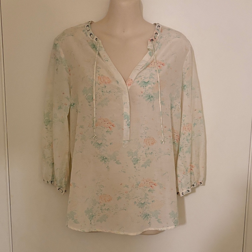 Scotch and Soda/Maison Scotch/ Miami Deco Floral Cream Women's Top size 2.